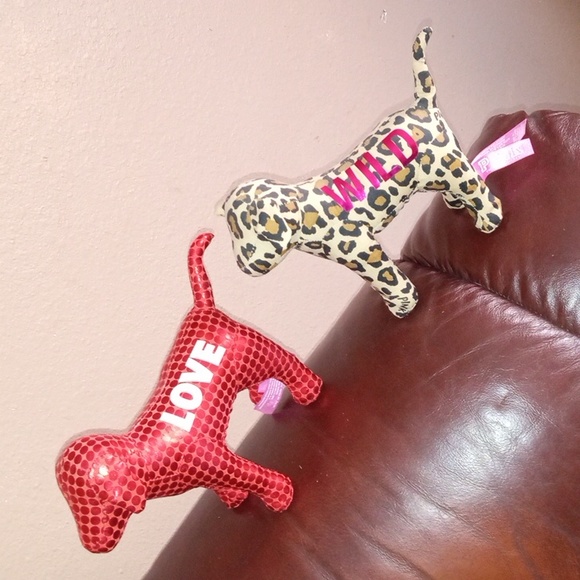 Victoria Secret Puppies Set 2 Perfect Cheetah & Red - Picture 8 of 10